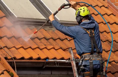 Démoussage et hydrofuge de toiture au Pin-Murelet